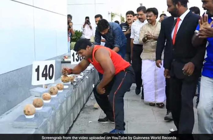 Iron Man Of India Who Broke 122 Coconuts In 60 Seconds